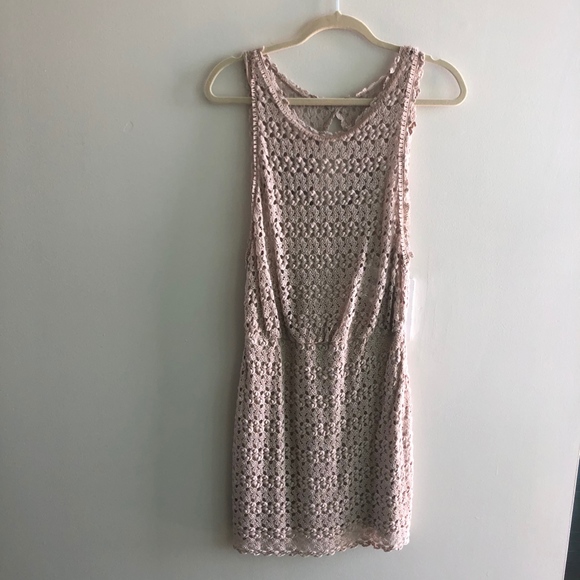 Free People Surplice Back Mini Dress | Natural - Picture 3 of 6